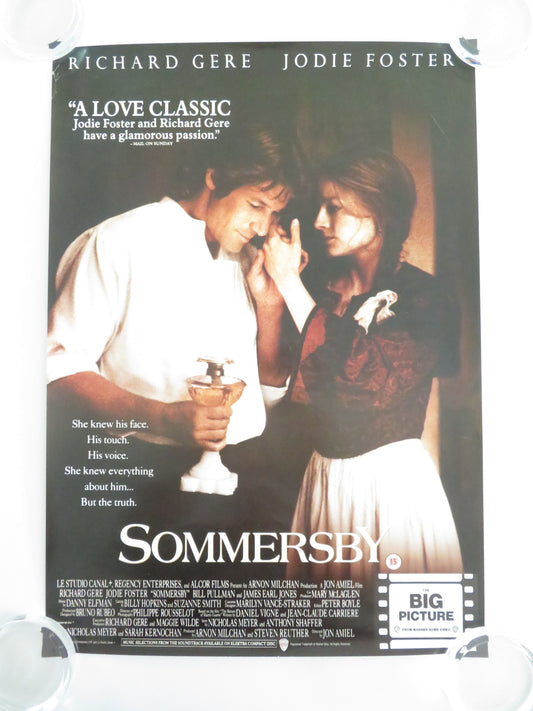 Sommersby VHS Video Poster Richard Gere Jodie Foster 1993