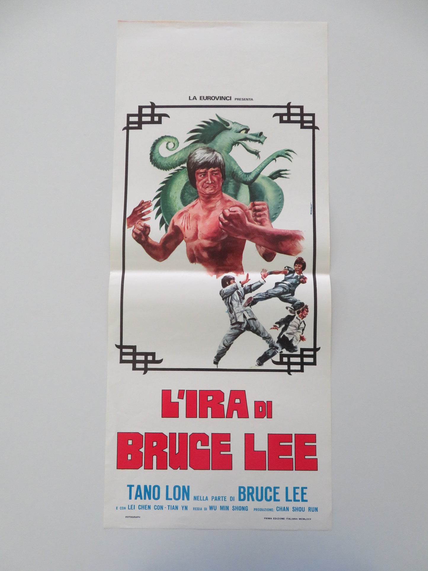 L'ira Di Bruce Lee Italian Locandina Poster Lung Tang Yan-Yung Tso 1975