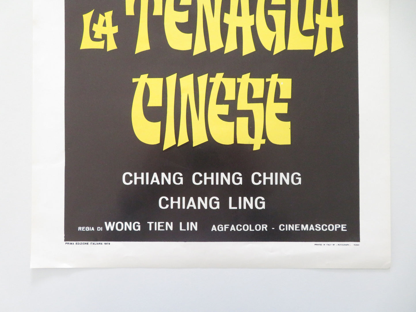 The Fist That Kills Italian Locandina Poster Ching-Ching Chang Ming Chiang 1973