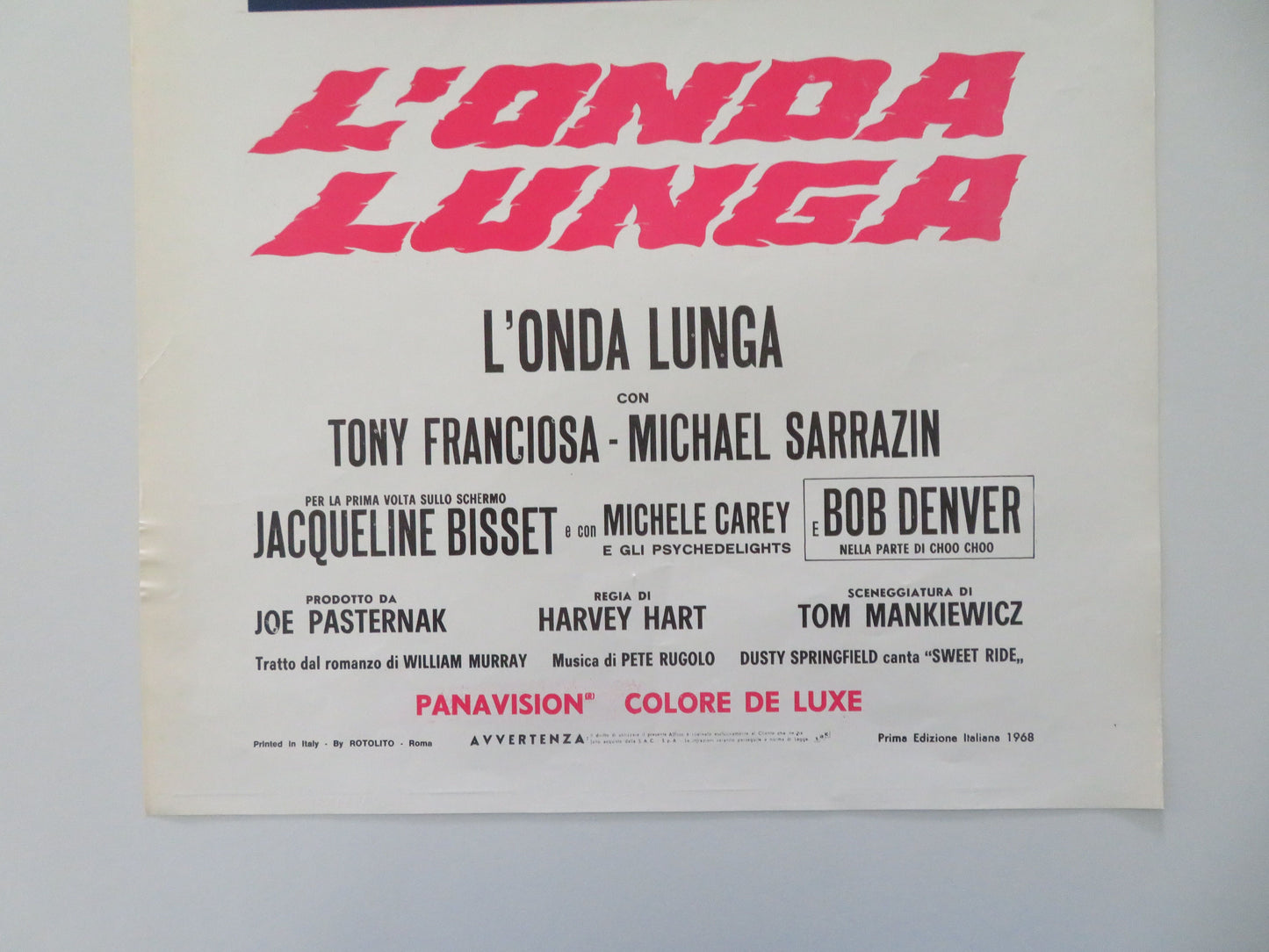 The Sweet Ride Italian Locandina Poster Anthony Franciosa Michael Sarrazin 1968