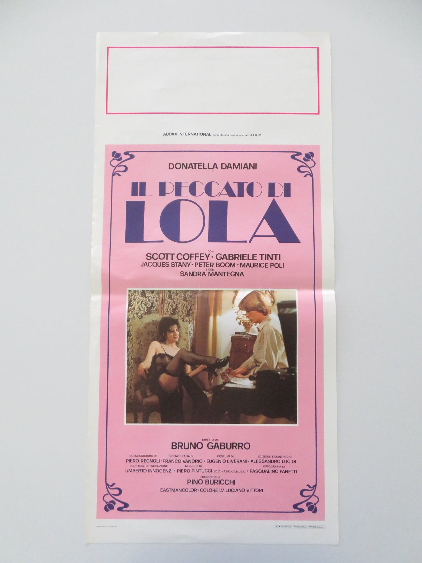 Il Peccato Di Lola Italian Locandina Poster Donatella Damiani Scott Coffey 1984