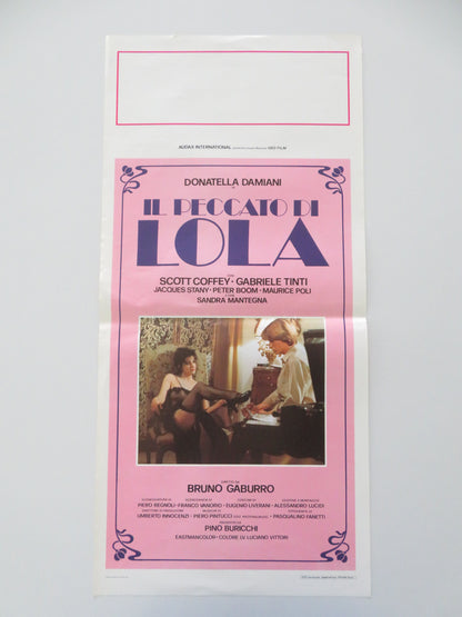 Il Peccato Di Lola Italian Locandina Poster Donatella Damiani Scott Coffey 1984