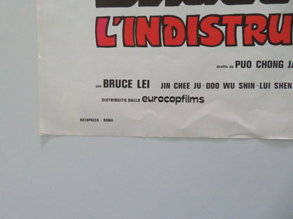 Bruce Lee L'indistruttibile Italian Locandina Poster Bruce Lei 1970s