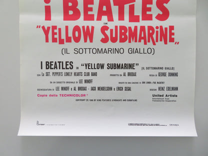 Yellow Submarine Italian Locandina Poster The Beatles Lennon McCartney 1980s