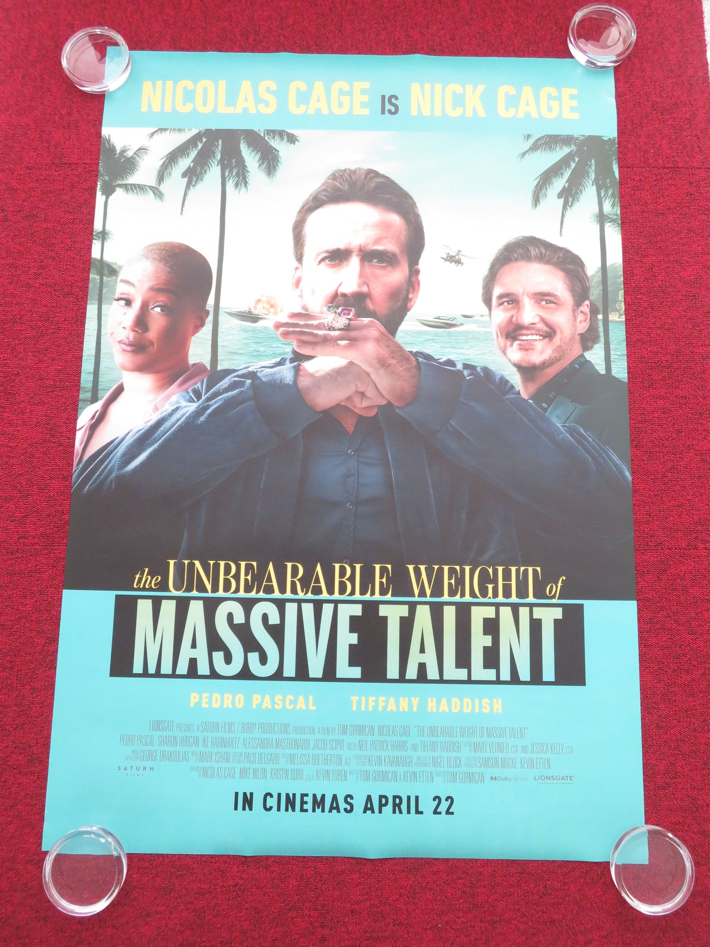 The Unbearable Weight of Massive Talent US One Sheet Rolled Poster N. Cage 2022