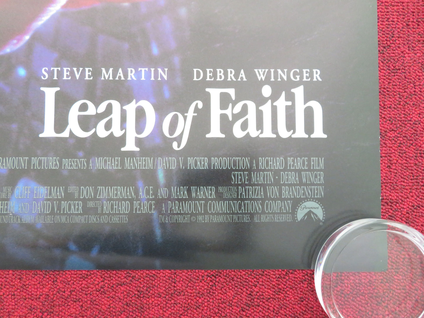 Leap of Faith US One Sheet Rolled Poster Steve Martin Debra Winger 1992