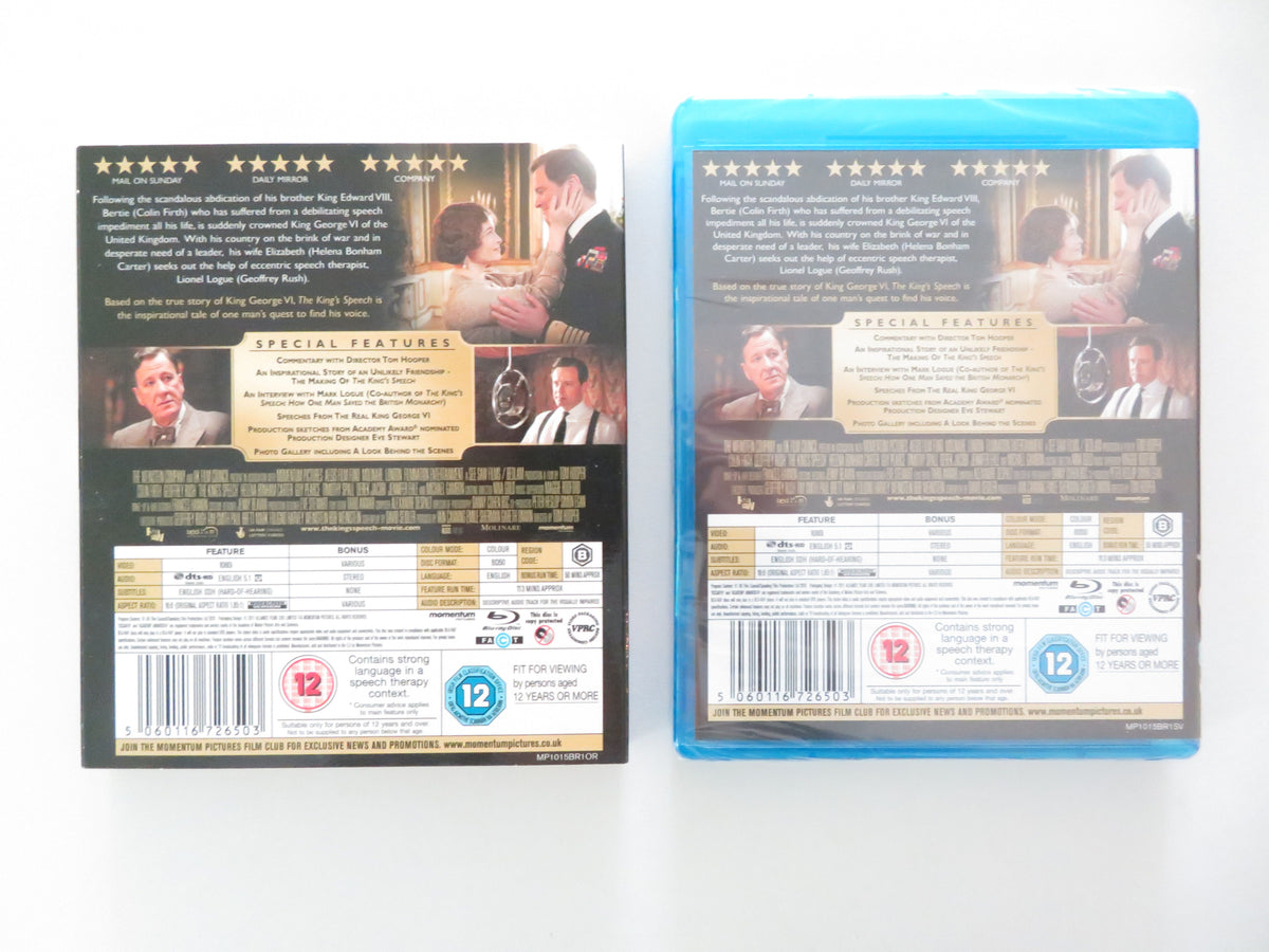 The King's Speech (BLU-RAY) Colin Firth Geoffrey Rush 2010 Region B