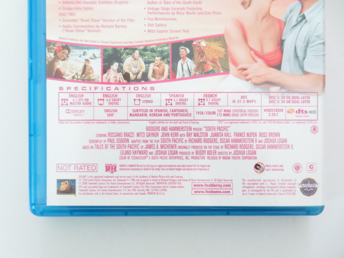 South Pacific - 50th Anniversary Edition (BLU-RAY) Rossano Brazzi 1958 Region A