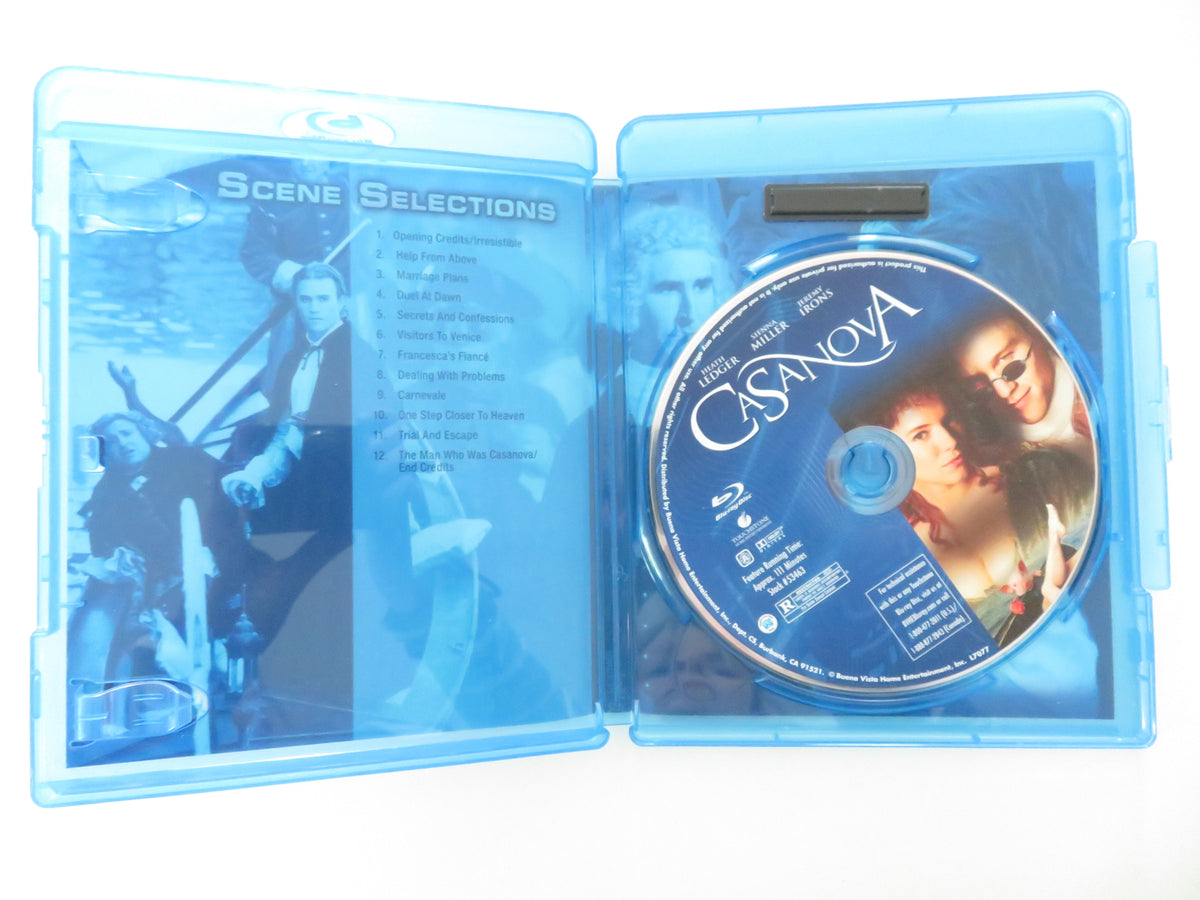 Casanova (BLU-RAY) Heath Ledger Sienna Miller Jeremy Irons 2005 Region A