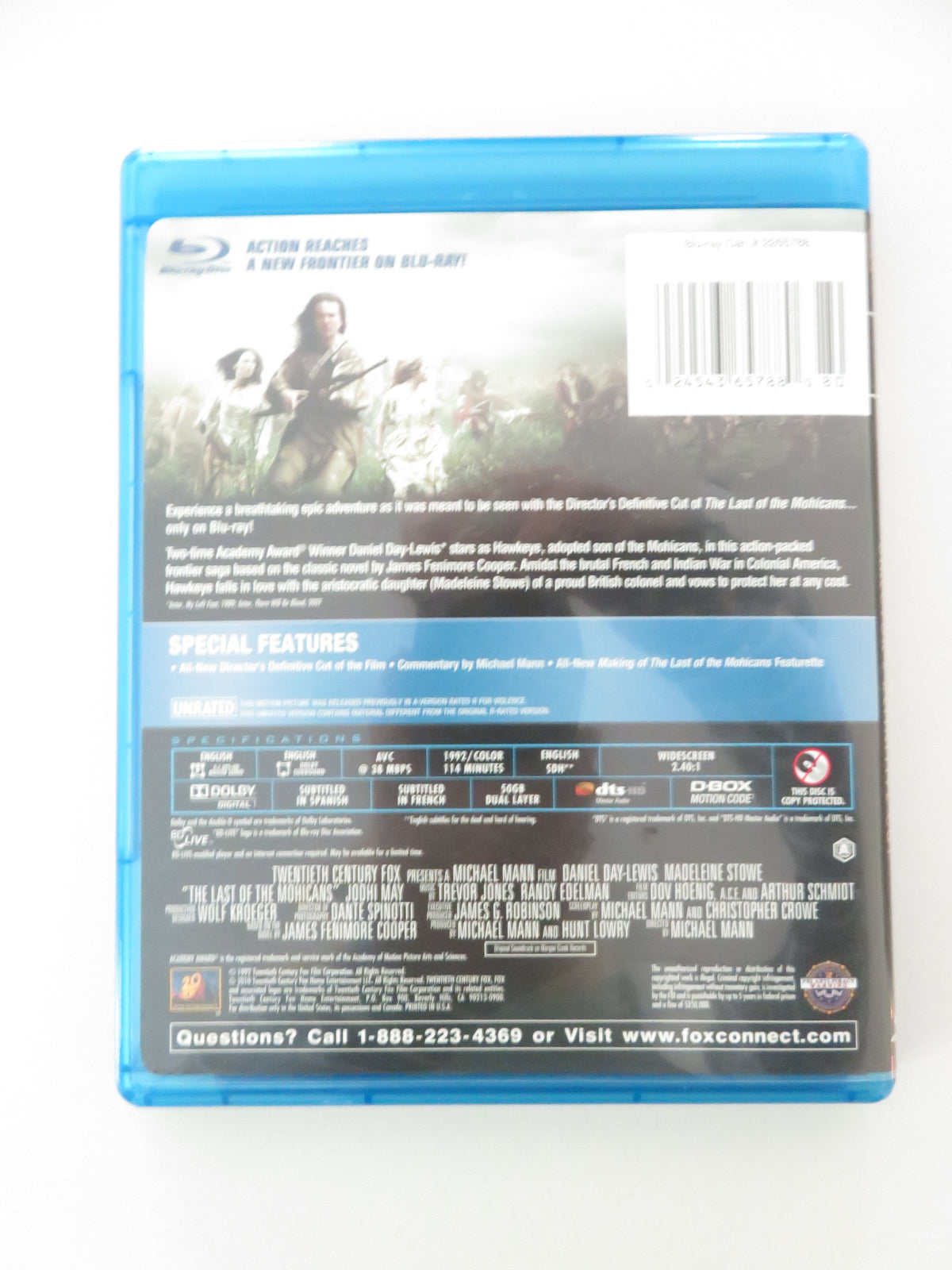 The Last of the Mohicans - Director's Definitive Cut (BLU-RAY) 1992 Region A