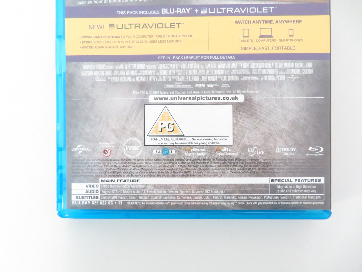 Jurassic Park III (BLU-RAY) Sam Neill William H. Macy Téa Leoni 2001