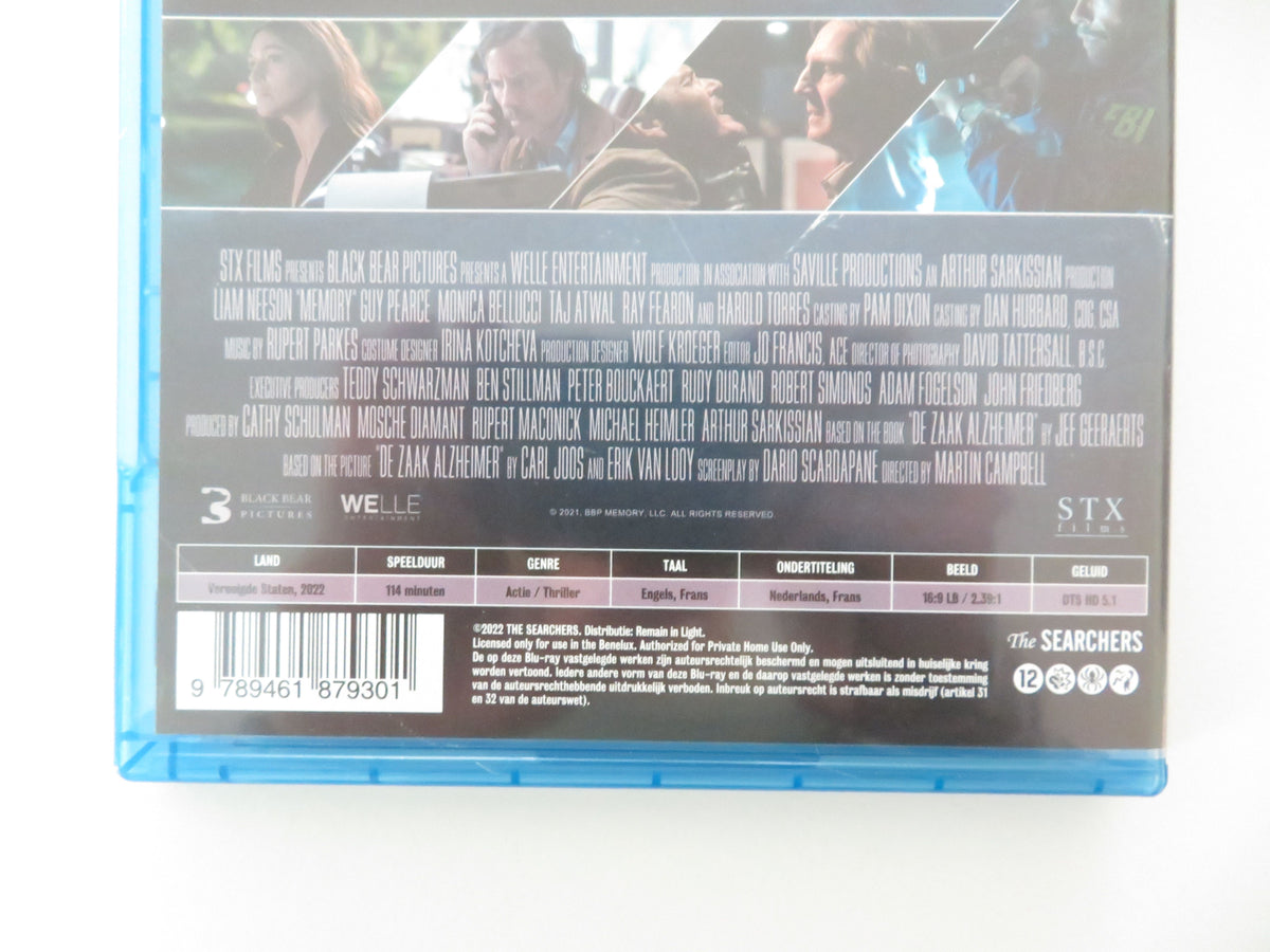 Memory (BLU-RAY) Liam Neeson Guy Pearce Taj Atwal 2022