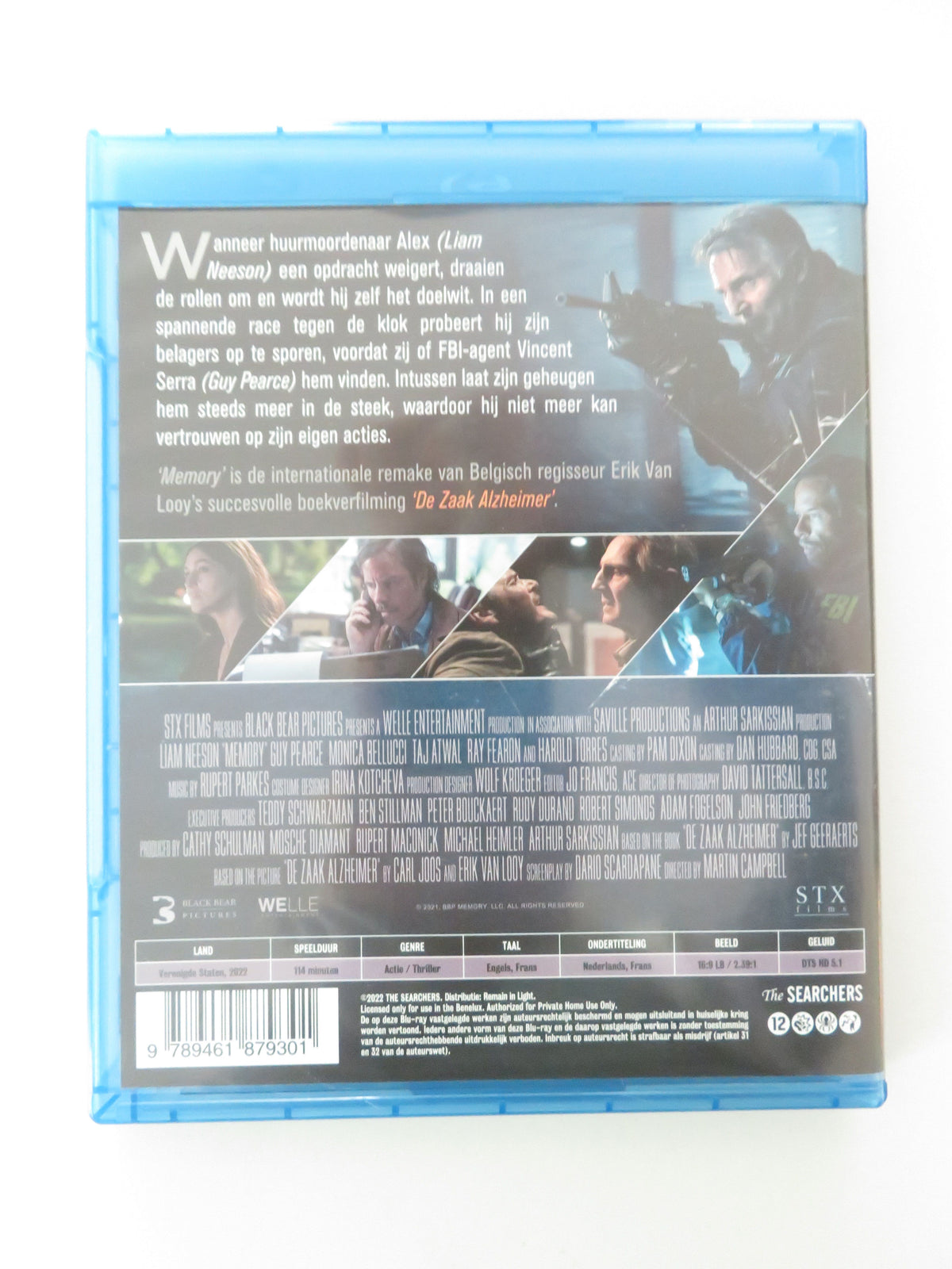 Memory (BLU-RAY) Liam Neeson Guy Pearce Taj Atwal 2022