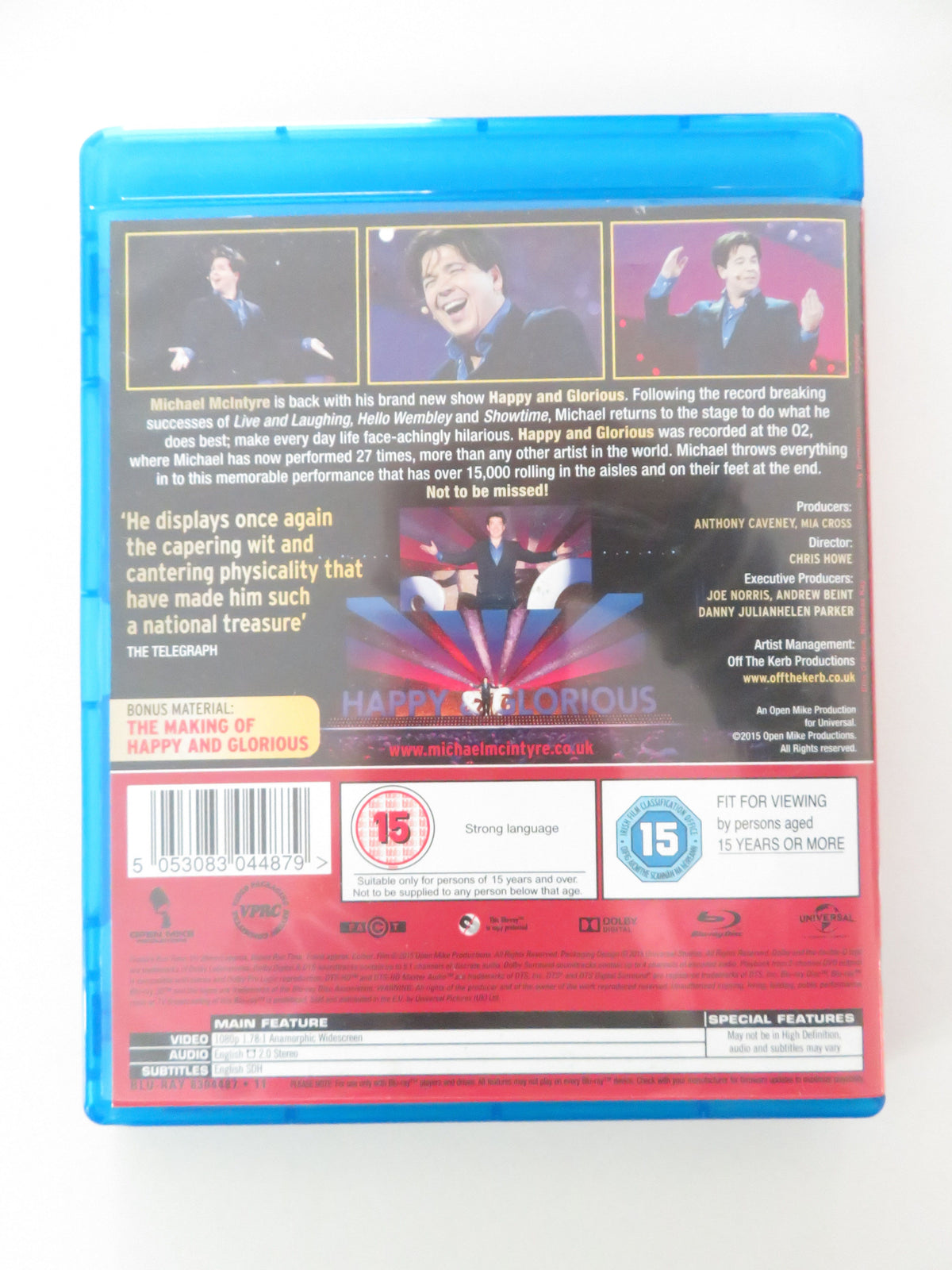 Michael McIntyre: Happy & Glorious (BLU-RAY) 2015