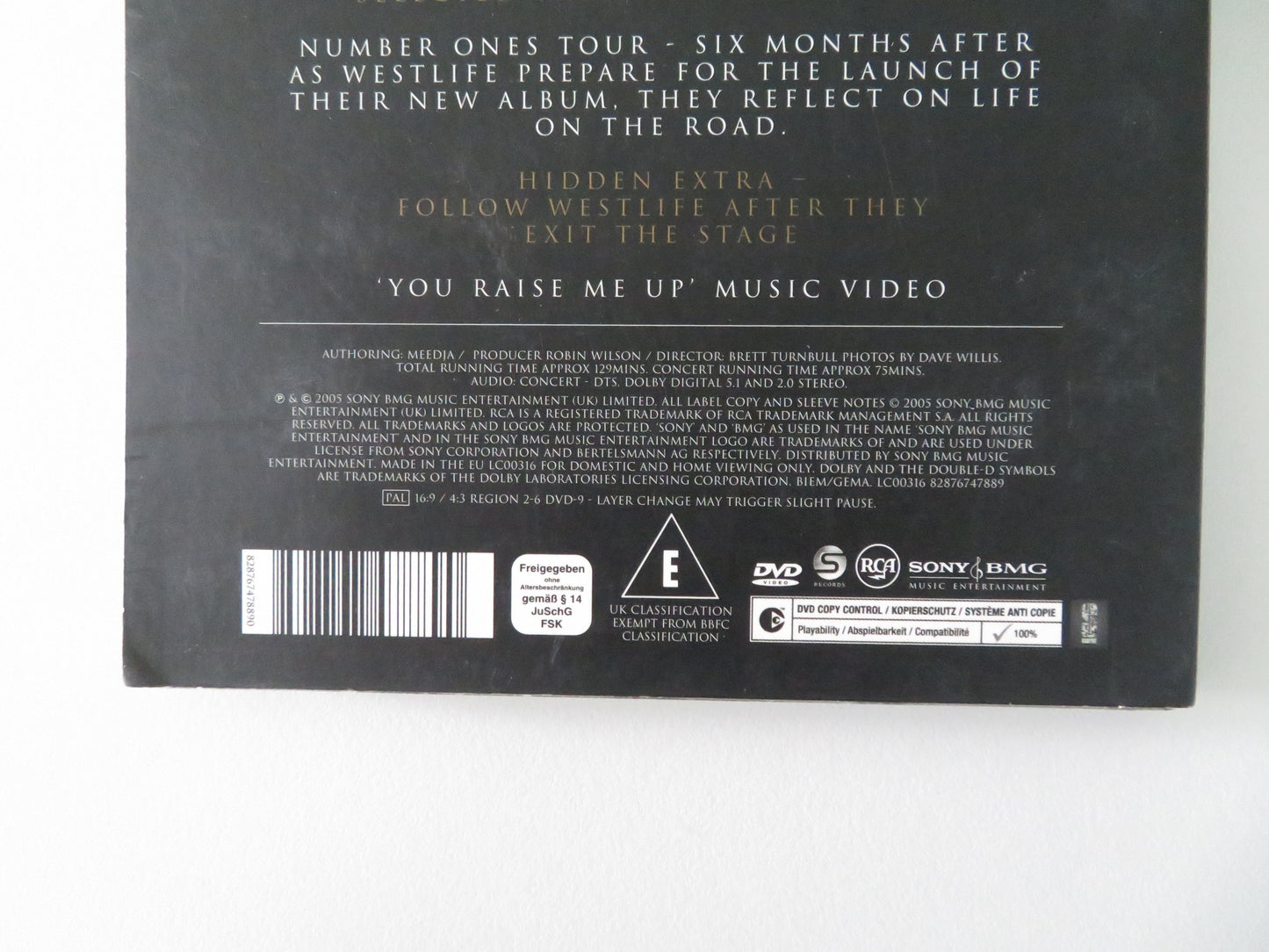 Westlife: The Number Ones Tour (DVD) Nicky Byrne Kian Egan 2005 Region 2-6