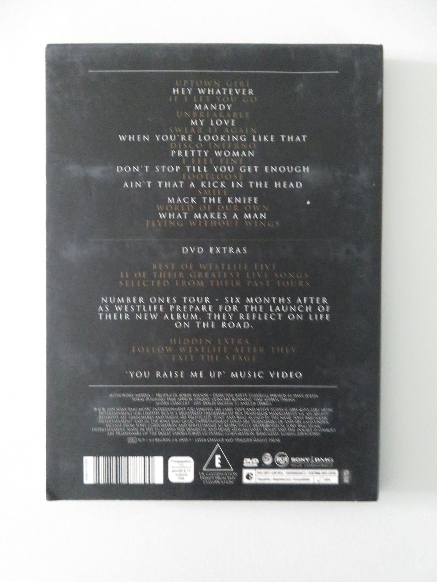 Westlife: The Number Ones Tour (DVD) Nicky Byrne Kian Egan 2005 Region 2-6