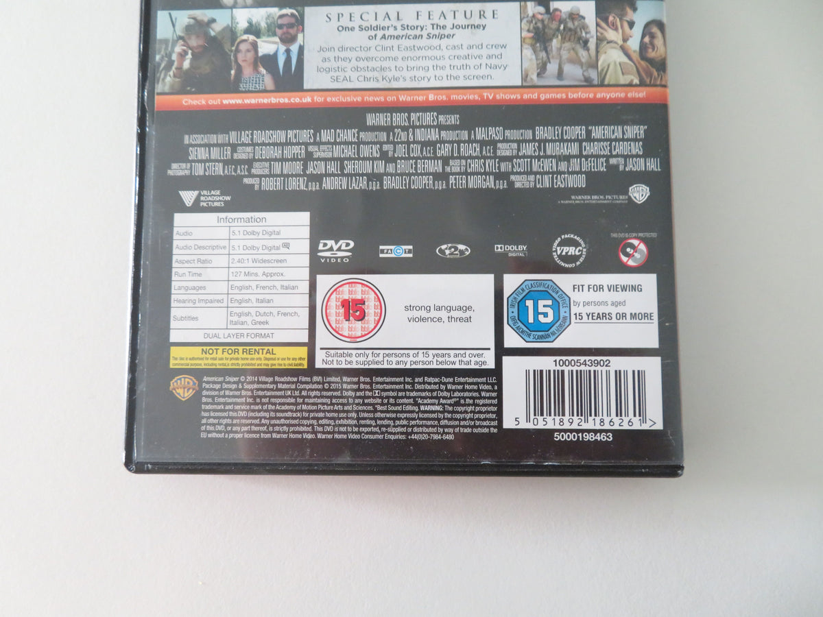 American Sniper (DVD) Bradley Cooper, Sienna Miller 2014 Region 2
