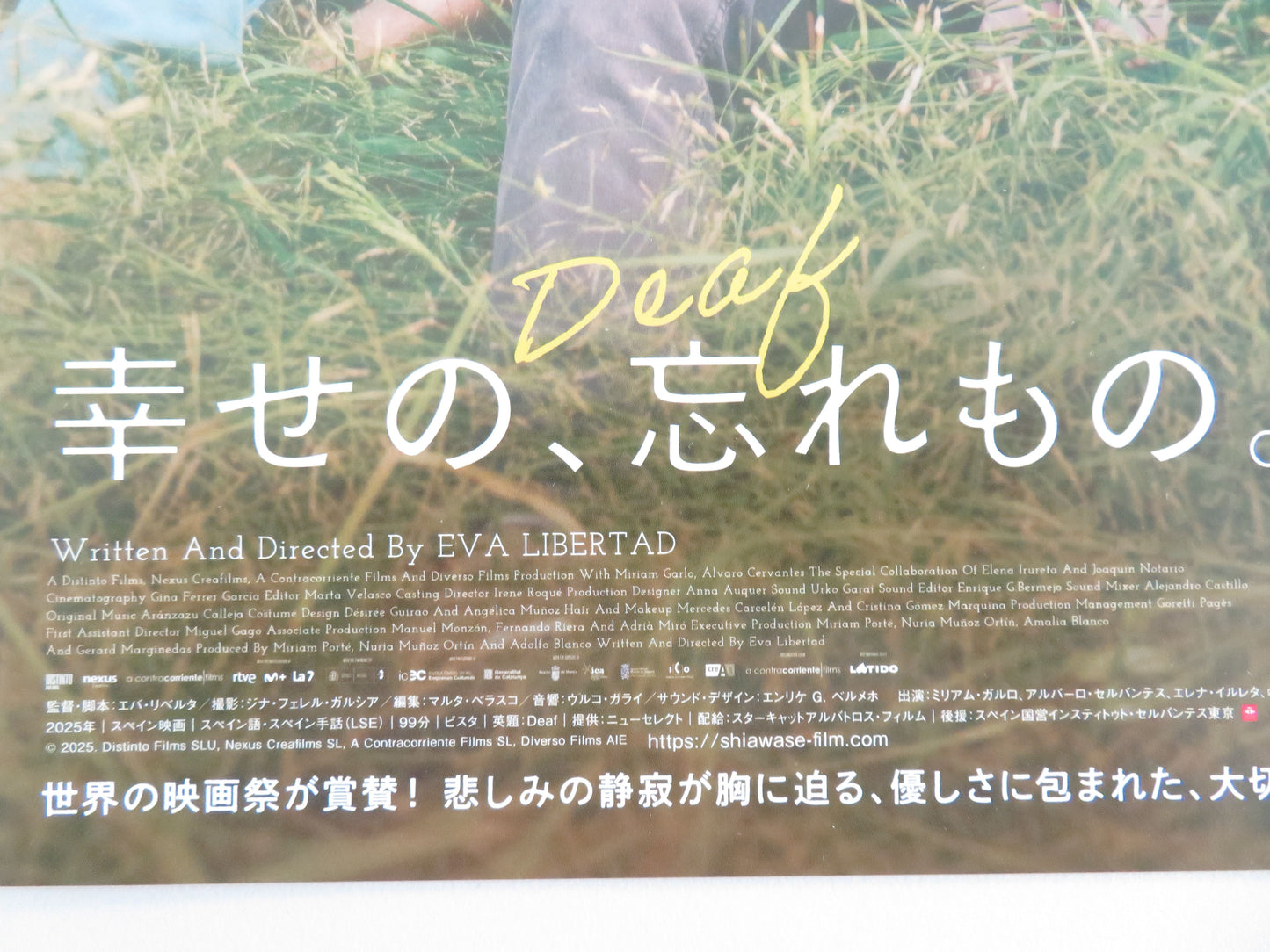 Deaf Japanese Chirashi (B5) Poster Miriam Garlo Álvaro Cervantes 2025