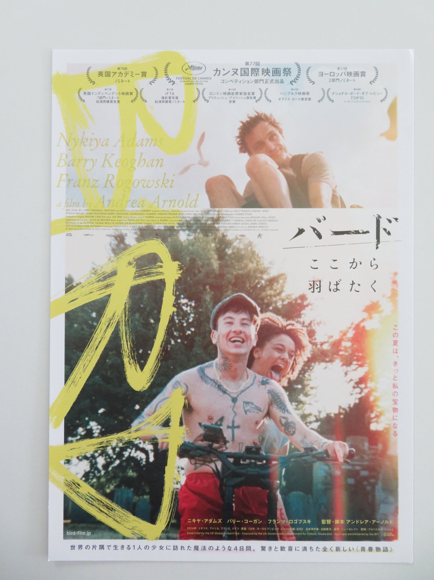 Bird - B Japanese Chirashi (B5) Poster Barry Keoghan Nykiya Adams 2024