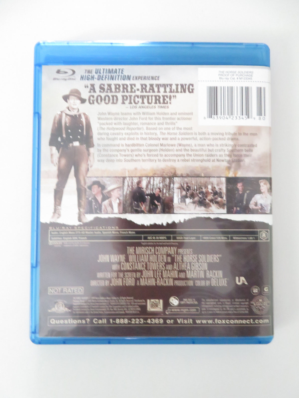 The Horse Soldiers (BLU-RAY) John Wayne William Holden Constance Towers 1959