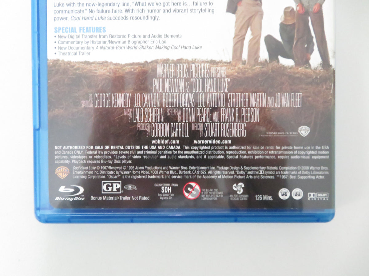 Cool Hand Luke (BLU-RAY) Paul Newman George Kennedy Strother Martin 1967
