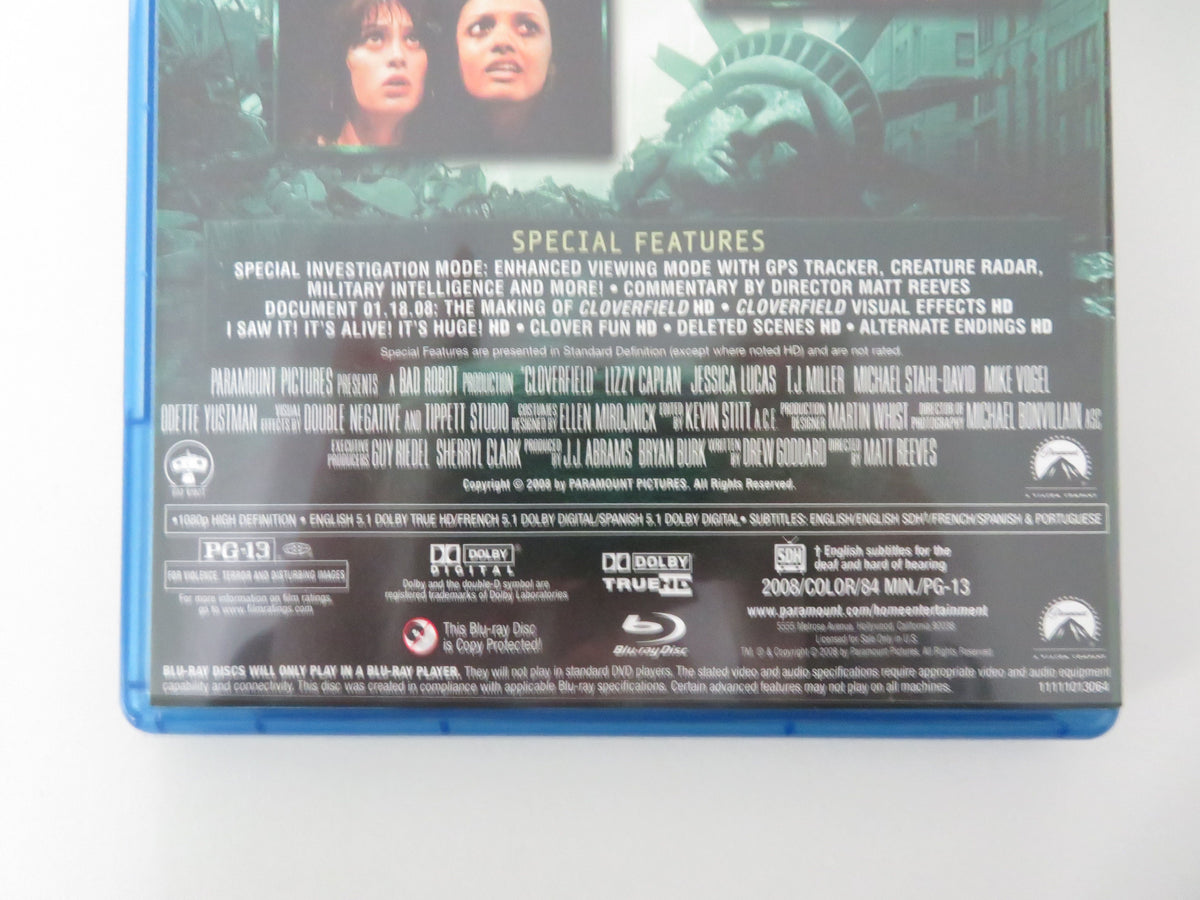 Cloverfield (BLU-RAY) Mike Vogel Jessica Lucas Lizzy Caplan 2008