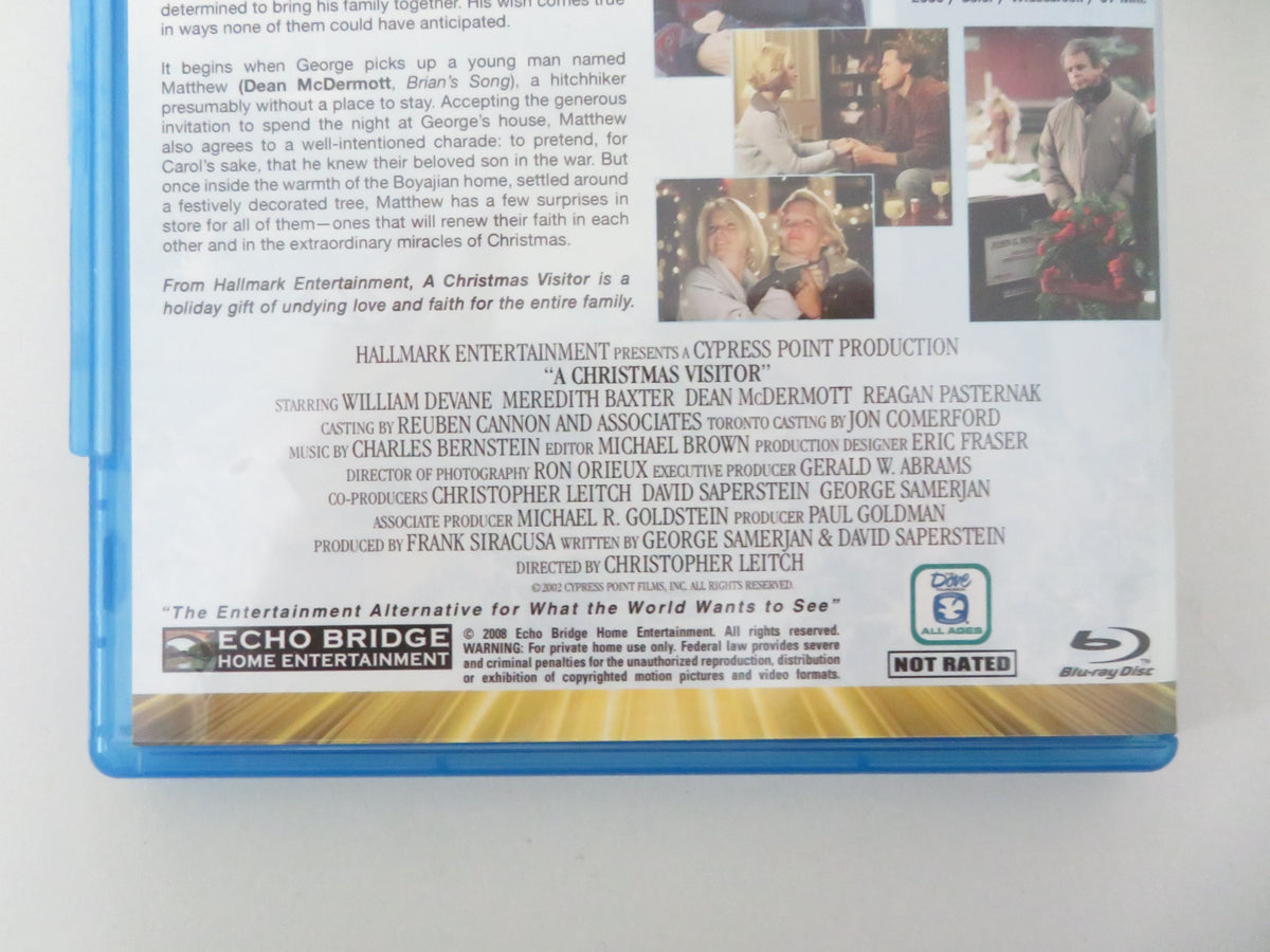 A Christmas Visitor (BLU-RAY) William Devane Meredith Baxter Dean McDermott 2002