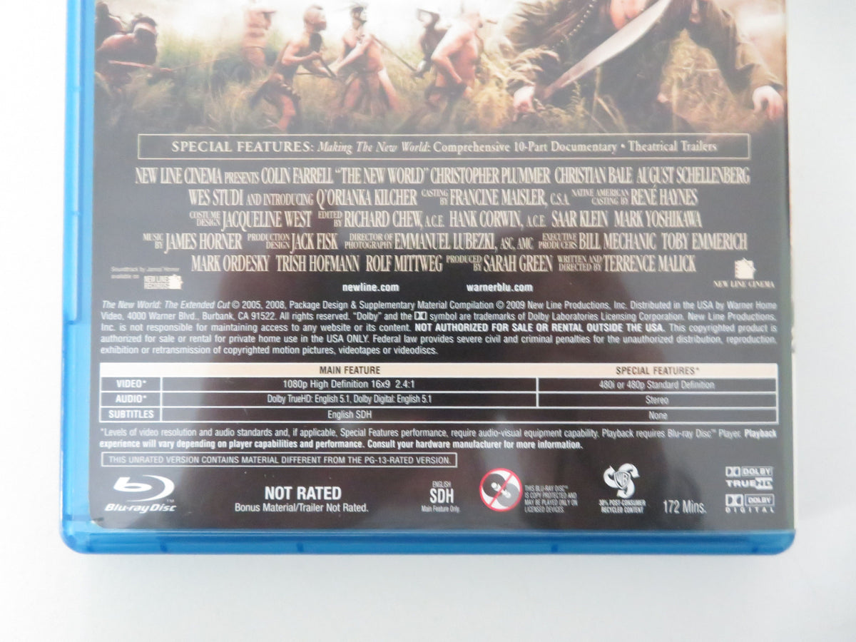 The New World - The Extended Cut (DVD) Colin Farrell Christopher Plummer 2005