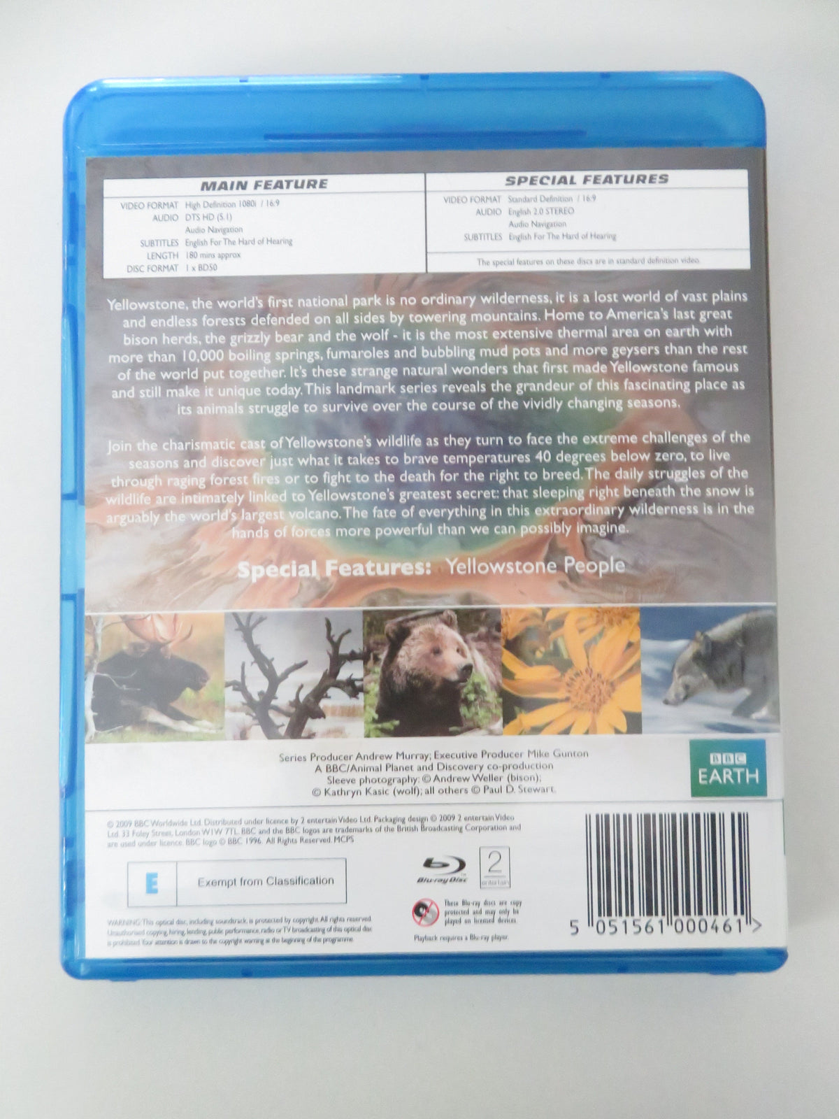 Yellowstone (BLU-RAY) BBC Earth Peter Firth Dick Powell 2009 Region B