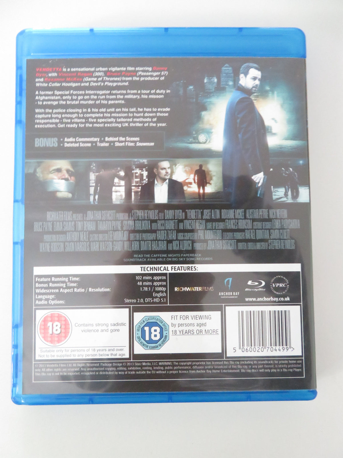 Vendetta (BLU-RAY) Danny Dyer Vincent Regan Roxanne McKee 2013 Region Free