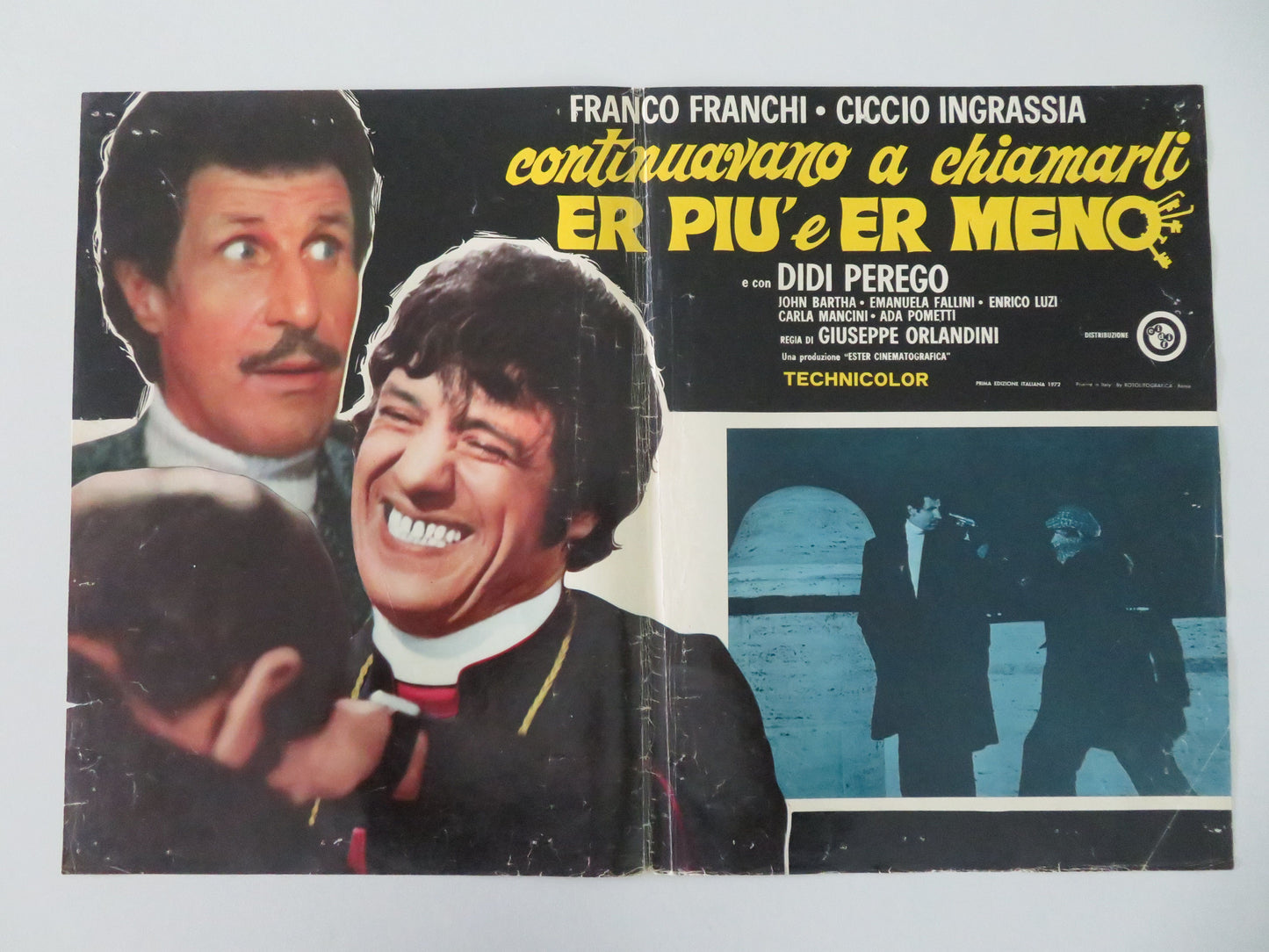 Continuavano a chiamarli... er piu er meno - B Italian Fotobusta Poster 1972