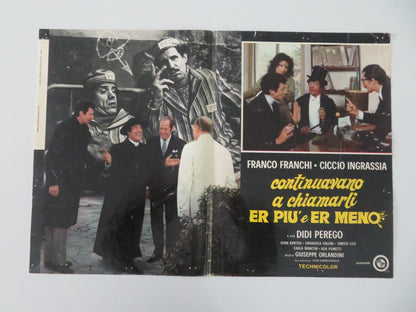 Continuavano a chiamarli... er piu er meno - C Italian Fotobusta Poster 1972