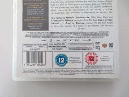 Coco Before Chanel - B (DVD) Audrey Tautou Benoît Poelvoorde 2009 Region 2