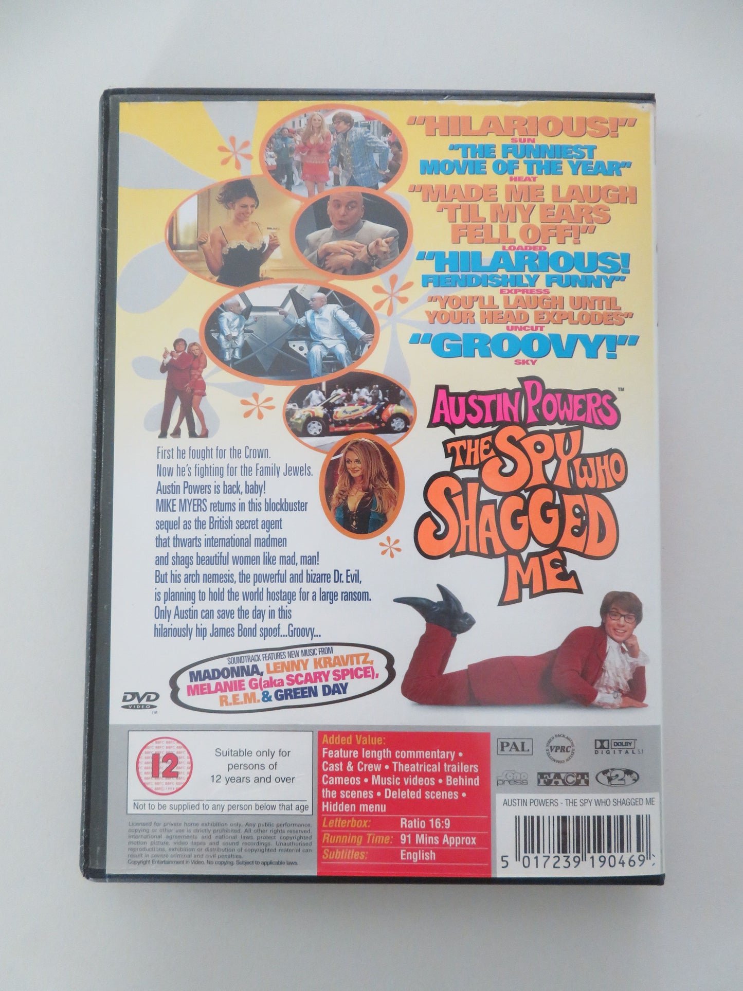Austin Powers: The Spy Who Shagged Me (DVD) Mike Myers 1999 Region 2