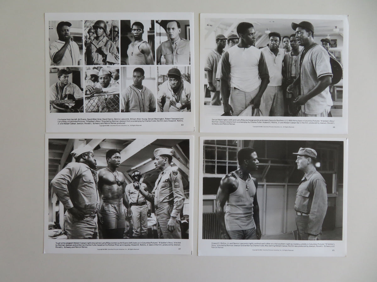 A Soldier's Story Movie Still Photo Lot Of 4 Denzel Washington Larry Riley 1984