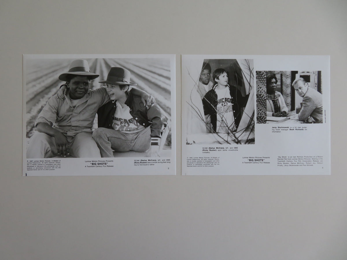 Big Shots Movie Still Photo Lot Of 2 Ricky Busker Darius McCrary 1987