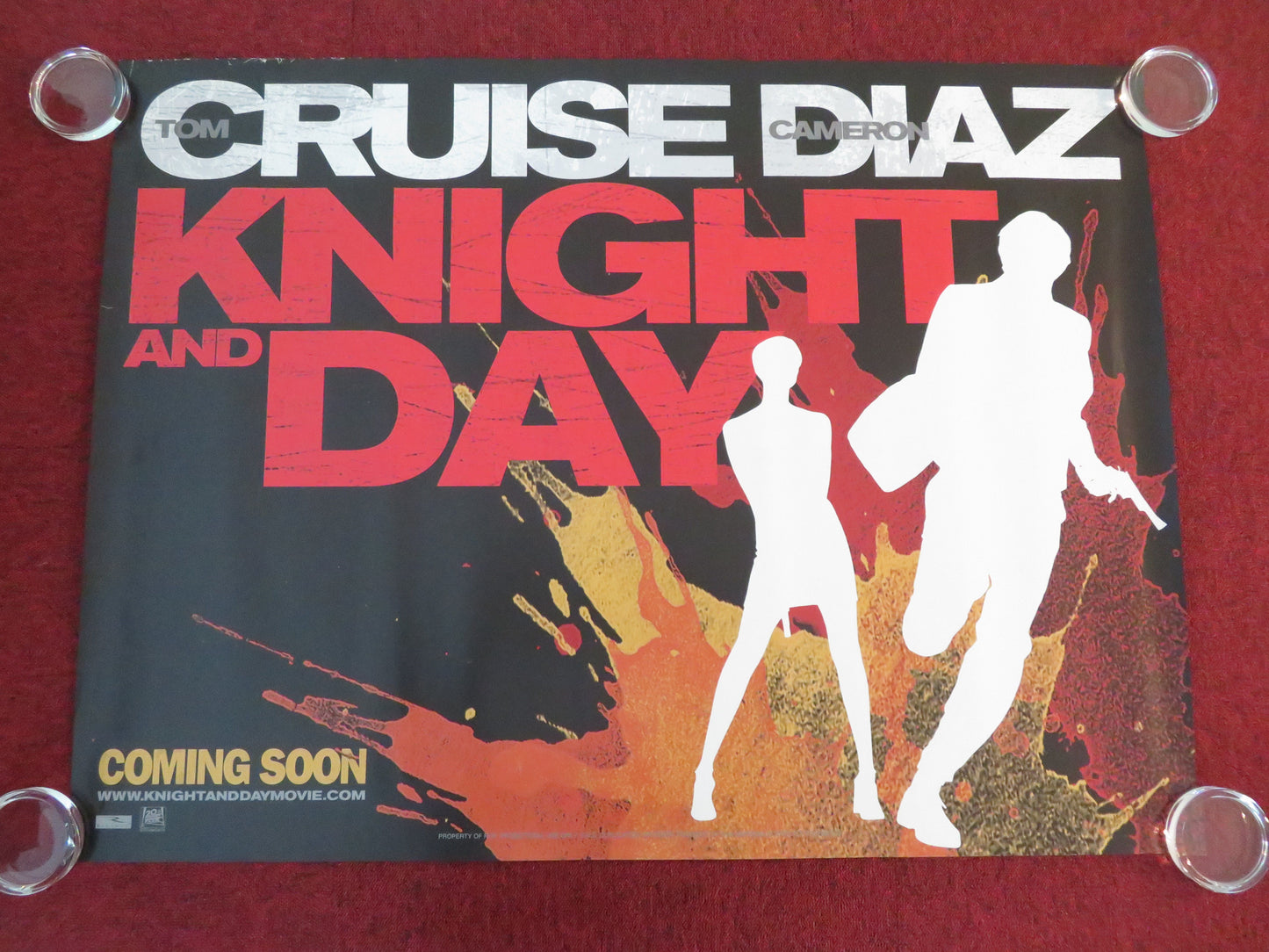 Knight and Day - B UK Quad Rolled Poster Tom Cruise Cameron Diaz 2010