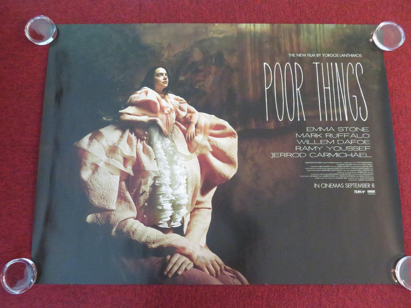 Poor Things UK Quad Rolled Poster Emma Stone Mark Ruffalo Willem Dafoe 2023