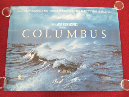 Columbus UK Quad Rolled Poster Gérard Depardieu Sigourney Weaver 1992