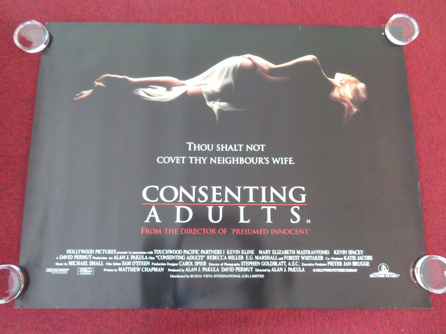 Consenting Adults UK Quad Rolled Poster Kevin Kline Kevin Spacey 1992