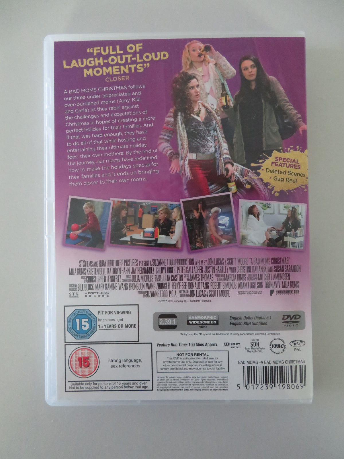 A Bad Moms Christmas (DVD) Mila Kunis Kristen Bell Kathryn Hahn 2017 Region 2