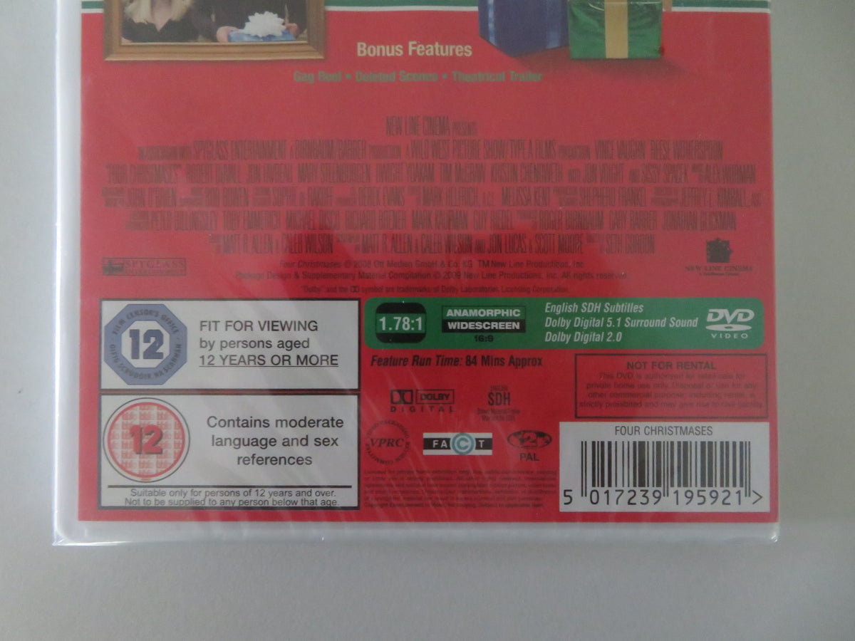 Four Christmases (DVD) Reese Witherspoon Vince Vaughn 2008 Region 2
