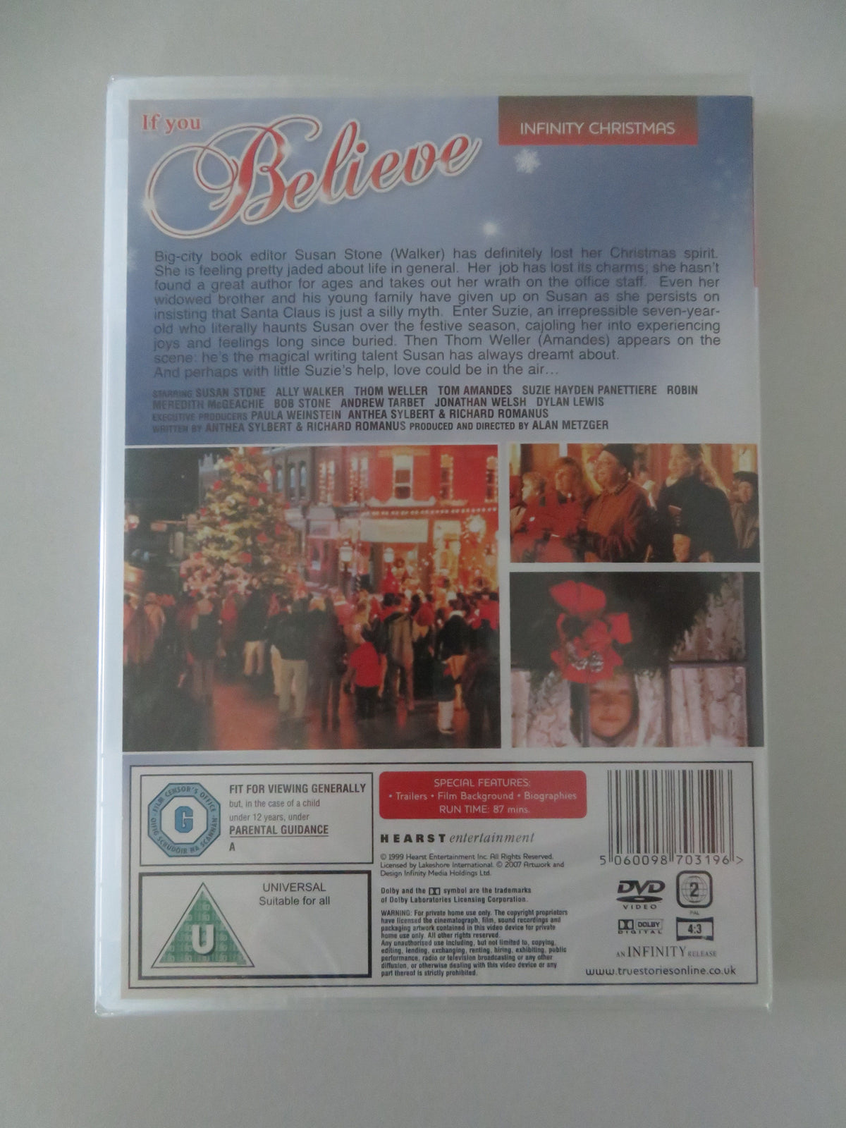 If You Believe (DVD) Ally Walker Tom Amandes Hayden Panettiere 1999 Region 2