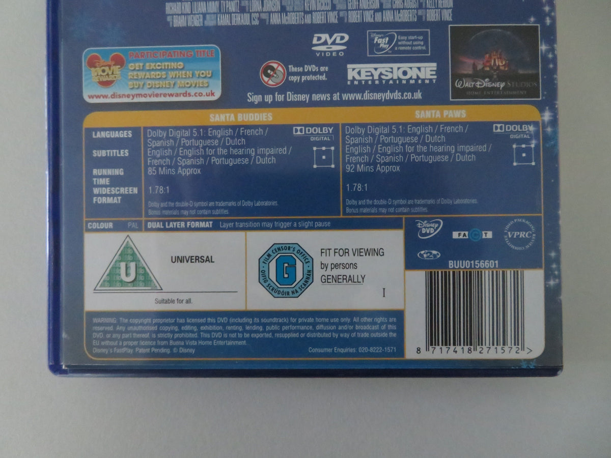 The Search for Santa Paws + Santa Buddies (DVD) Disney 2010 Region 2