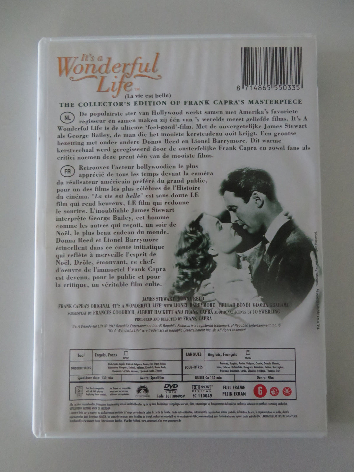 It's a Wonderful Life - C (DVD) James Stewart Donna Reed 1946 Region 2