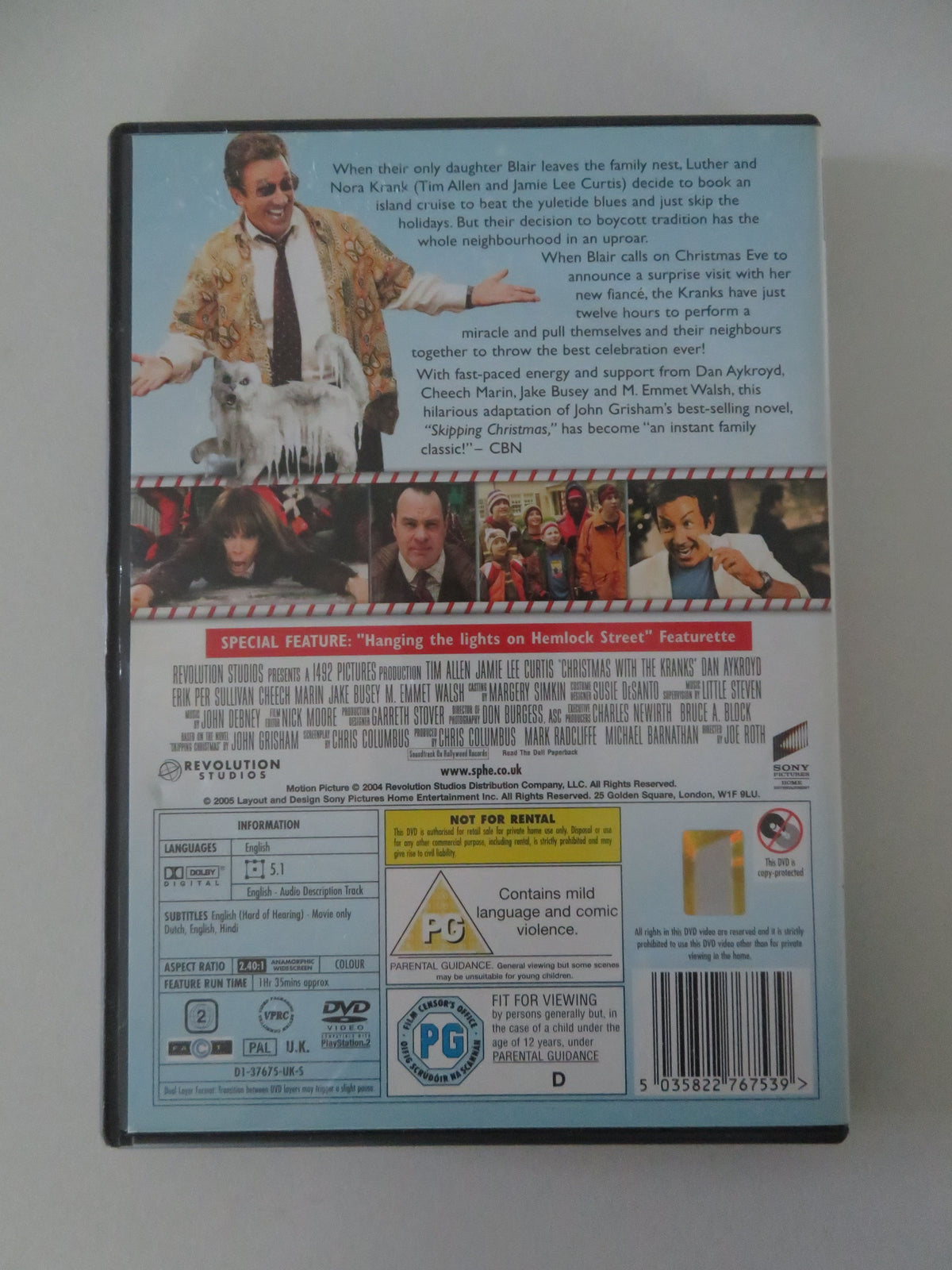 Christmas with the Kranks (DVD) Tim Allen Jamie Lee Curtis 2004 Region 2