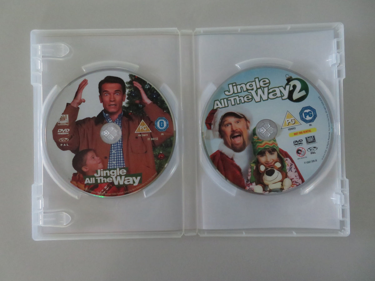 Jingle All the Way 1 + 2 (DVD) Schwarzenegger Larry the Cable Guy 1996 Region 2