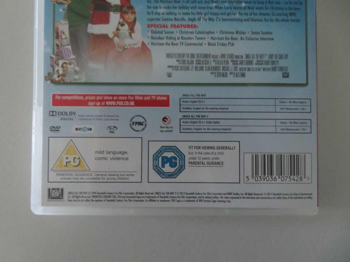 Jingle All the Way 1 + 2 (DVD) Schwarzenegger Larry the Cable Guy 1996 Region 2