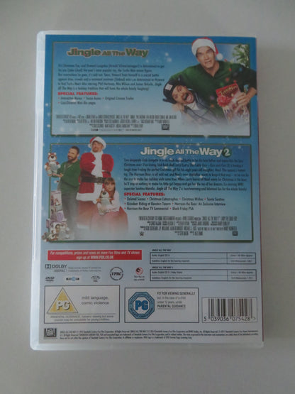 Jingle All the Way 1 + 2 (DVD) Schwarzenegger Larry the Cable Guy 1996 Region 2