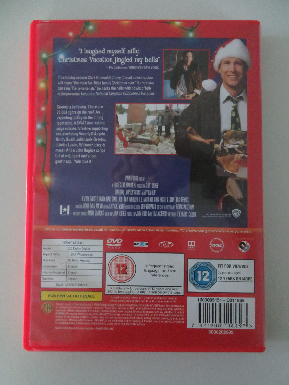 National Lampoon's Christmas Vacation - A (DVD) Chevy Chase 1989 Region 2